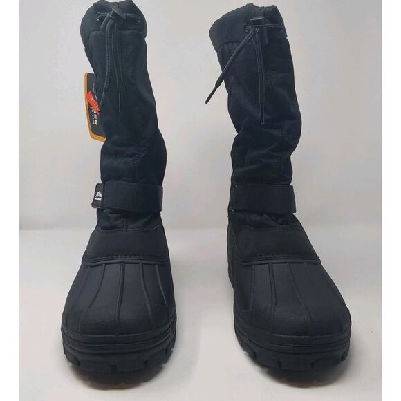 ALEADER Winter Snow Boots Mens Size 10 Black Insulated Waterproof Vegan main image 15